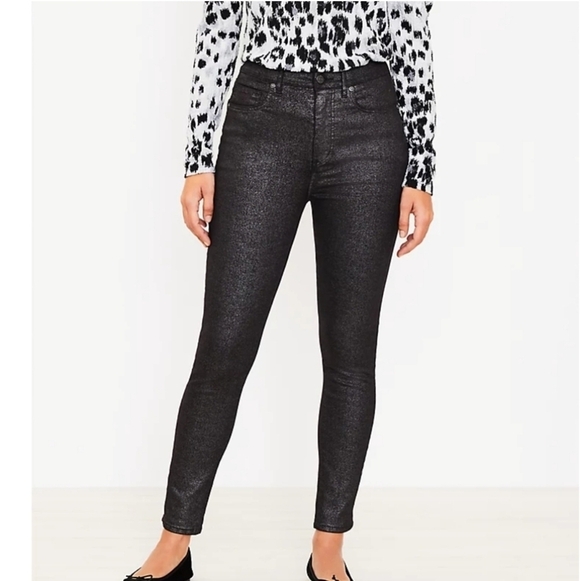 LOFT Denim - Loft Curvy Shimmer High Rise Skinny Jeans 8/29